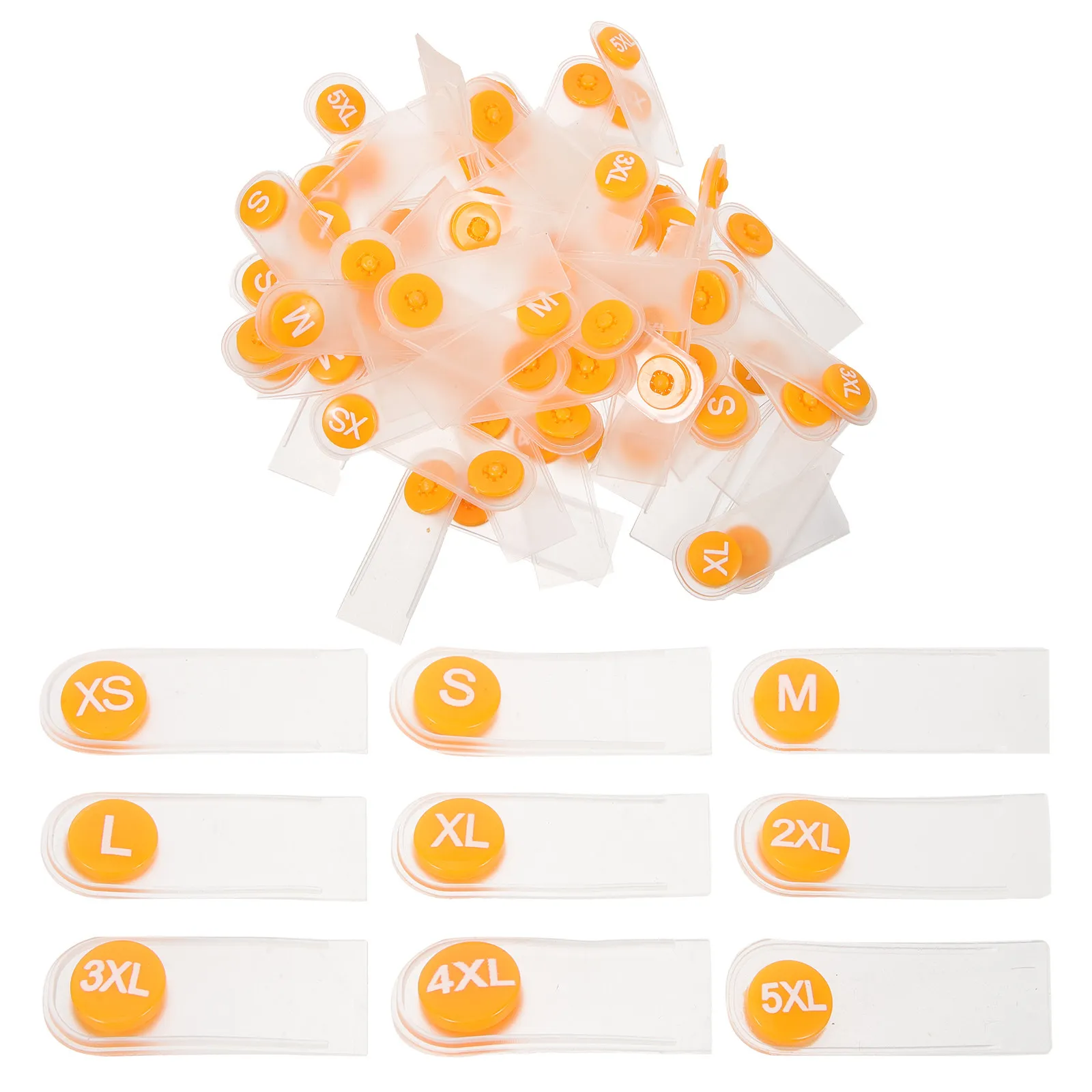 90Pcs Clothing Size Labels Plastic Washable Garment Size Tags Skin-Friendly Non-Fade Clear Concise Logo for Apparel Retail
90Pcs Clothing Size Labels Plastic Washable Garment Size Tags Skin-Friendly Non-Fade Clear Concise Logo for Apparel Retail