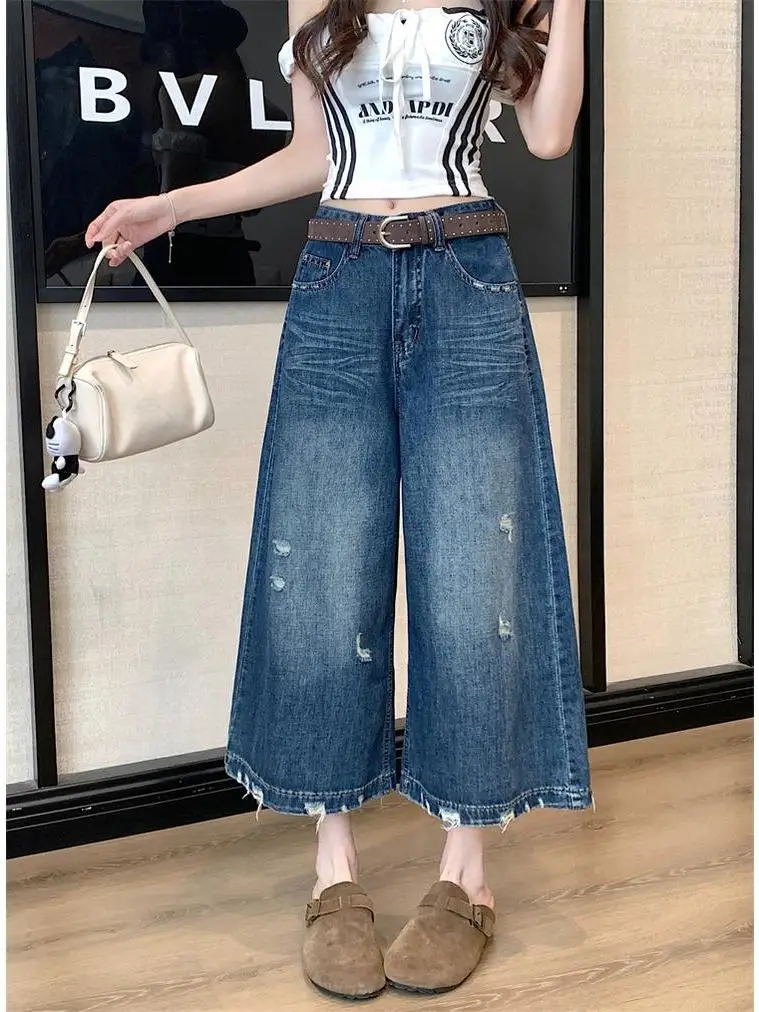 Retro American Embroidered Wide Leg Jeans Women's Summer High Waist Loose Fit Eighteen Cotton Breathable Comfortable
Retro American Embroidered Wide Leg Jeans Women's Summer High Waist Loose Fit Eighteen Cotton Breathable Comfortable