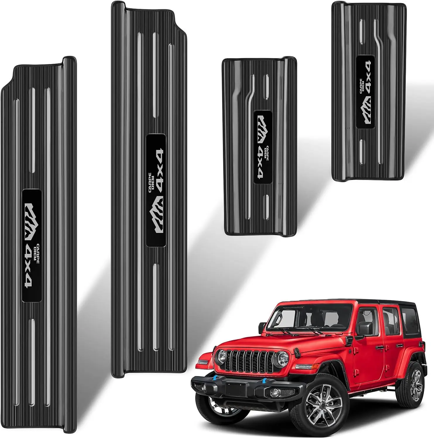 Two door panels are suitable for Jeep Wrangler 2018-2024 JL JLU and 2020-2025 Gladiator JT accessories, stainless steel door pan 
Two door panels are suitable for Jeep Wrangler 2018-2024 JL JLU and 2020-2025 Gladiator JT accessories, stainless steel door pan