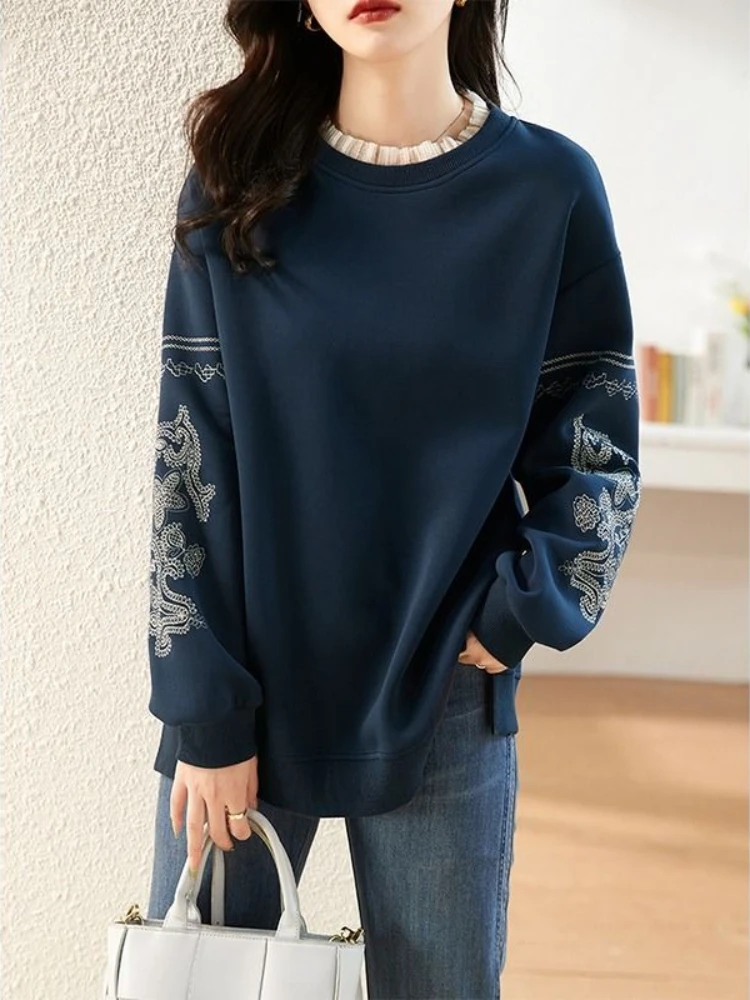 Lace Trim Sweatshirt For Women Embroidered Aesthetic Matching Cheap Harajuku Fashion Emo Basic Korean Loose Woman Pullover Tops
Lace Trim Sweatshirt For Women Embroidered Aesthetic Matching Cheap Harajuku Fashion Emo Basic Korean Loose Woman Pullover Tops