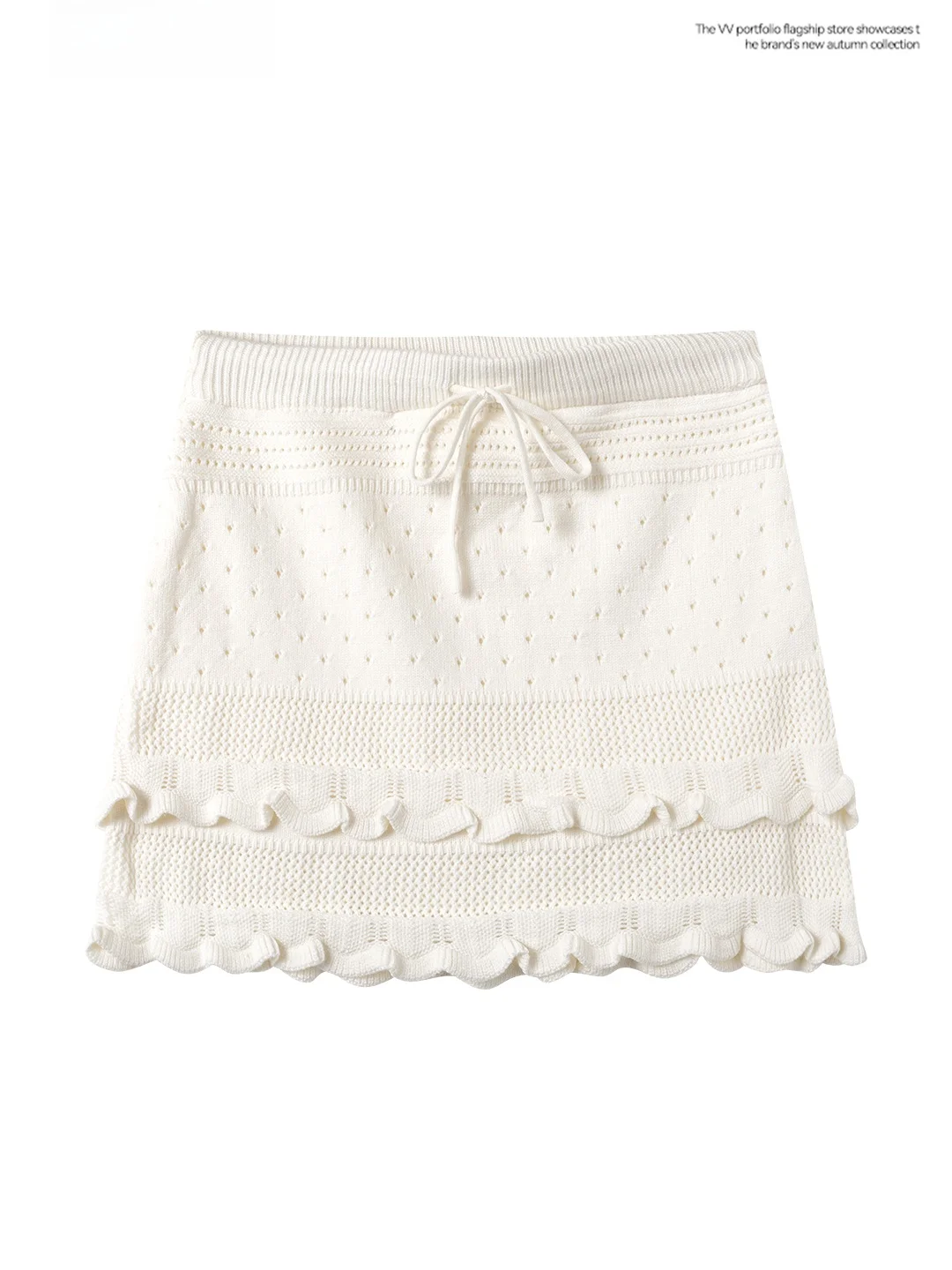 High Waist Knitted Short Skirt with Drawstring And Wood Grain Cute White Cake Skirt for Women Spring Season Half Body Skirt
High Waist Knitted Short Skirt with Drawstring And Wood Grain Cute White Cake Skirt for Women Spring Season Half Body Skirt