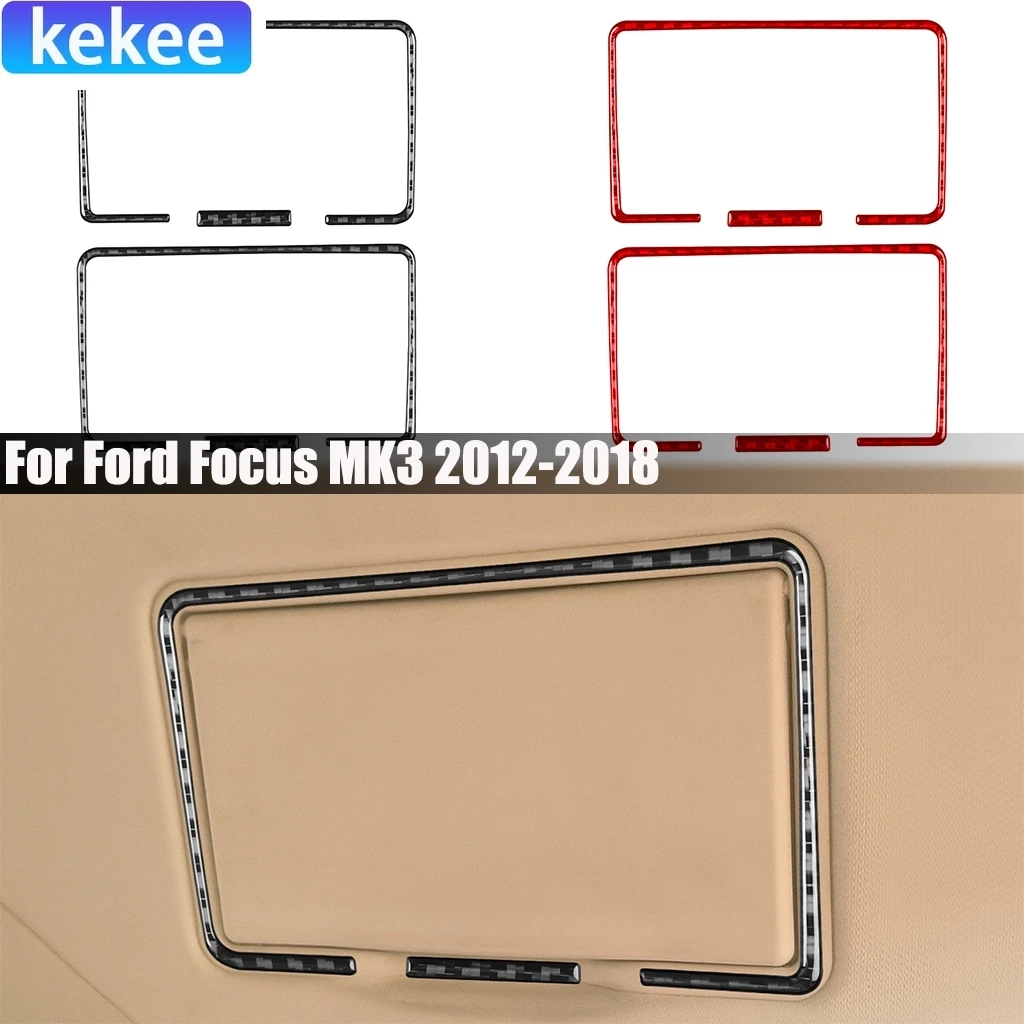 Автомобильные аксессуары из углеродного волокна, зеркало для макияжа, рамка, модифицированная внутренняя крышка, наклейка, отделка для Ford Focus MK3 2012-2018 
Автомобильные аксессуары из углеродного волокна, зеркало для макияжа, рамка, модифицированная внутренняя крышка, наклейка, отделка для Ford Focus MK3 2012-2018