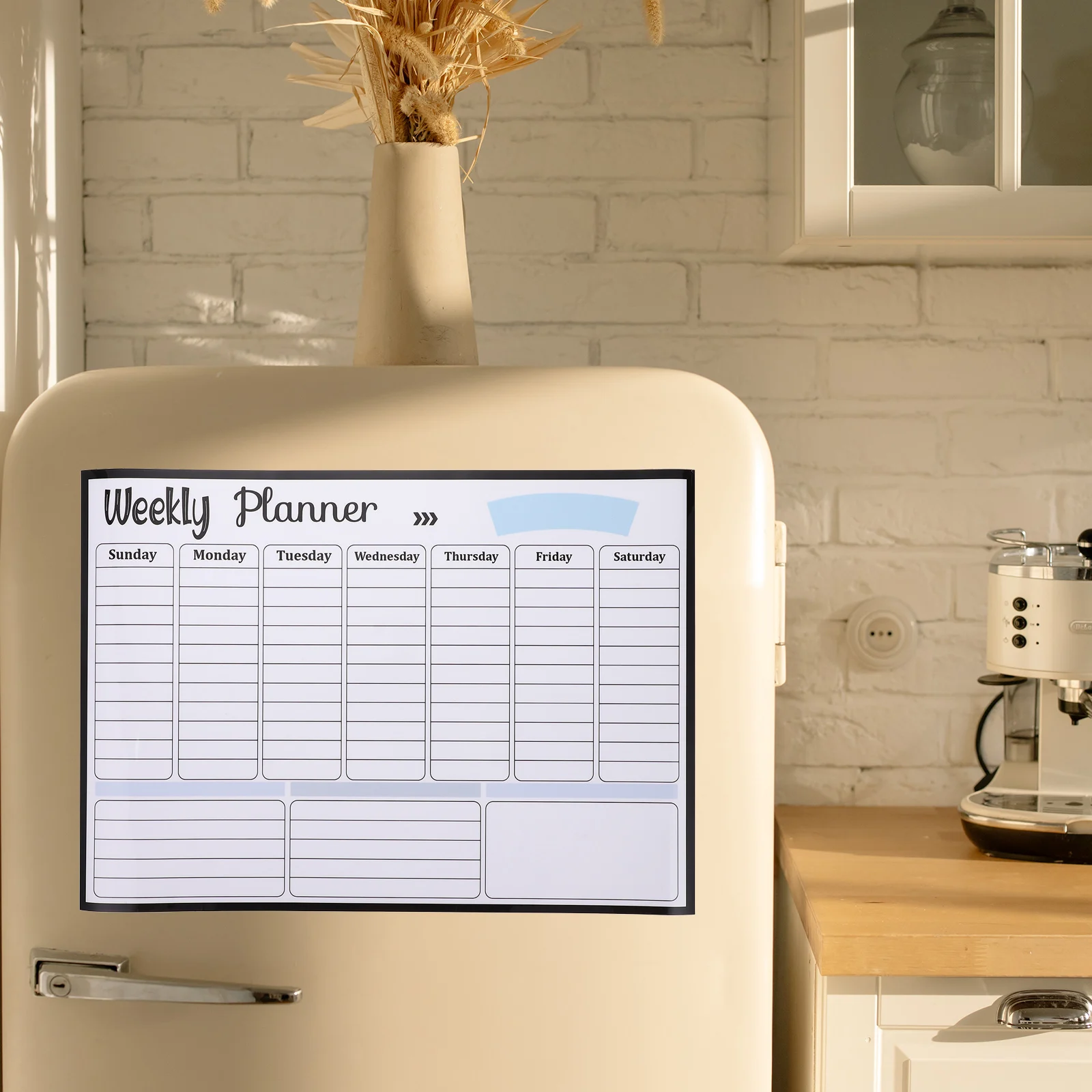 Magnetic Fridge Planner Board Soft White Household Wear Resistant Reusable Calendar Schedule Dry Erase Weekly Planner
Magnetic Fridge Planner Board Soft White Household Wear Resistant Reusable Calendar Schedule Dry Erase Weekly Planner