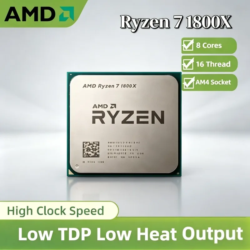 Original AMD 1800X 7 Ryzen 100% Brand New and R7 1800X CPU Processor 95W 8-cores 16-threads AM4 TDP 95WCPU 3.60GHz--4.0GHz
Original AMD 1800X 7 Ryzen 100% Brand New and R7 1800X CPU Processor 95W 8-cores 16-threads AM4 TDP 95WCPU 3.60GHz--4.0GHz