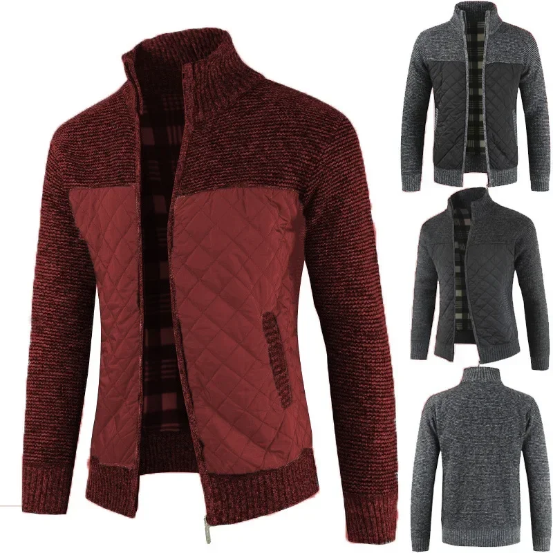 2023 Men's Standing Collar Striped Plaid Zipper Style Plush Fashionable Color Blocking Warm Knitted Jacket Sweater
2023 Men's Standing Collar Striped Plaid Zipper Style Plush Fashionable Color Blocking Warm Knitted Jacket Sweater