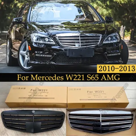 Mercedes Benz S-Serisi W221 S65 S350 S400 S450 S500 S550 S600 S65 AMG 2010-2013 için Ön Tampon Orta Kaput Radyatör Izgarası