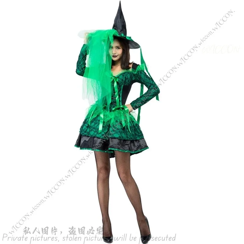 COSda@ Lace Green Puffy Skirt Witch Halloween Party Cosplay Costume Sorceress Carnival Disguise M
COSda@ Lace Green Puffy Skirt Witch Halloween Party Cosplay Costume Sorceress Carnival Disguise M