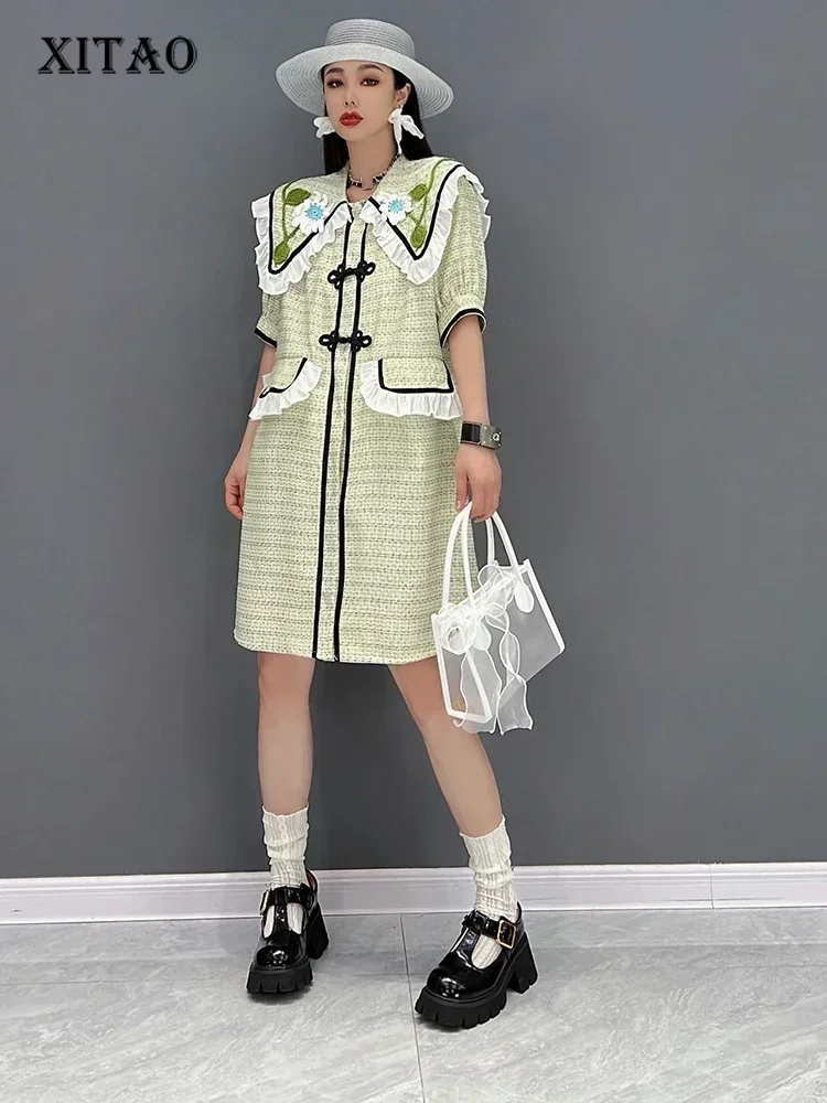 XITAO Ruffle Dress Fashion Women Pocket Small Fresh Casual Style Patchwork Small Fresh 2025 Summer Minority Dress WMD6269
XITAO Ruffle Dress Fashion Women Pocket Small Fresh Casual Style Patchwork Small Fresh 2025 Summer Minority Dress WMD6269