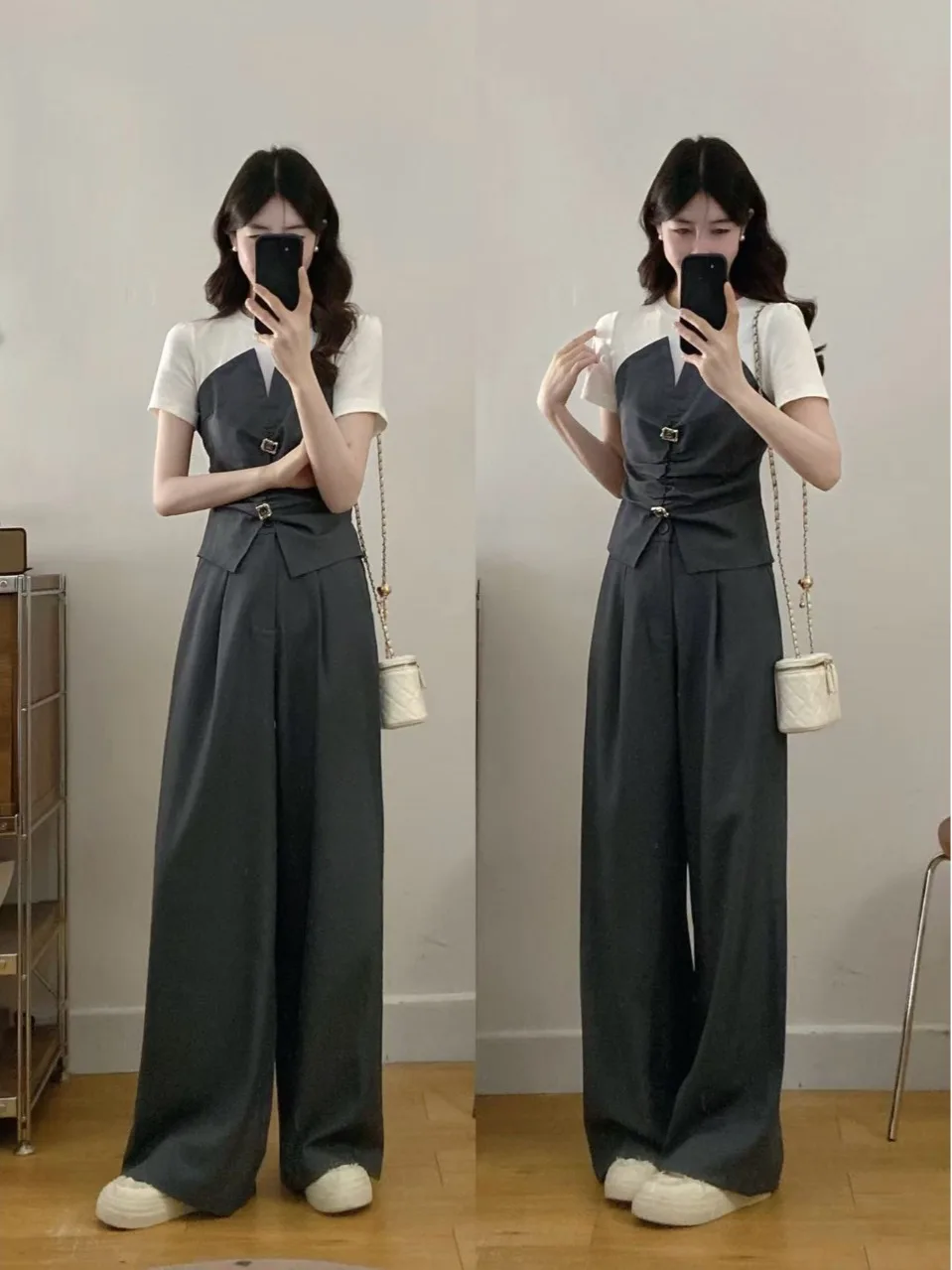 plus Size Grey Set Women's Summer New Style Age-Defying Slimming Complete Outfit Big Size Fashionable plus Size Women's Set
plus Size Grey Set Women's Summer New Style Age-Defying Slimming Complete Outfit Big Size Fashionable plus Size Women's Set