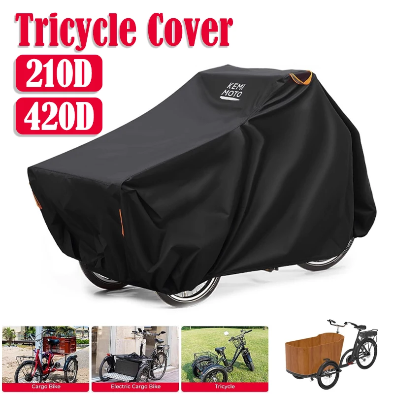 Чехол для трехколесного велосипеда 210D 420D, водонепроницаемые защитные чехлы, чехол для уличного велосипеда, защита от дождя и снега, ветрозащитный для мотоциклов, грузовых велосипедов
Чехол для трехколесного велосипеда 210D 420D, водонепроницаемые защитные чехлы, чехол для уличного велосипеда, защита от дождя и снега, ветрозащитный для мотоциклов, грузовых велосипедов