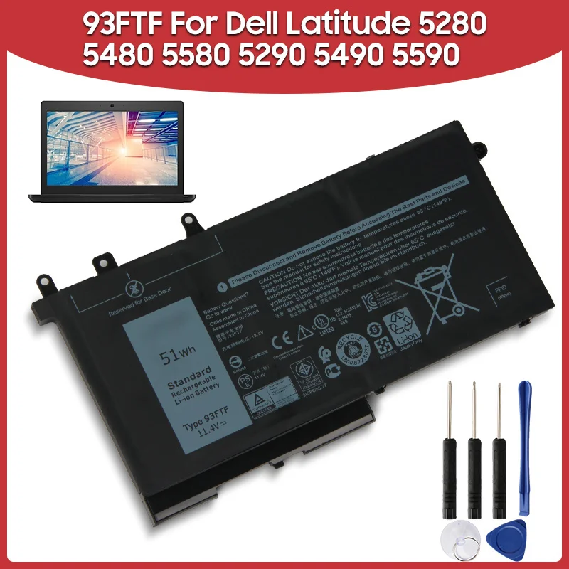 Сменный аккумулятор премиум-класса 93FTF 083XPC D4CMT 4YFVG для Dell Latitude 5280 5480 5580 5290 5490 5590 51 Втч с длительным сроком службы
Сменный аккумулятор премиум-класса 93FTF 083XPC D4CMT 4YFVG для Dell Latitude 5280 5480 5580 5290 5490 5590 51 Втч с длительным сроком службы
