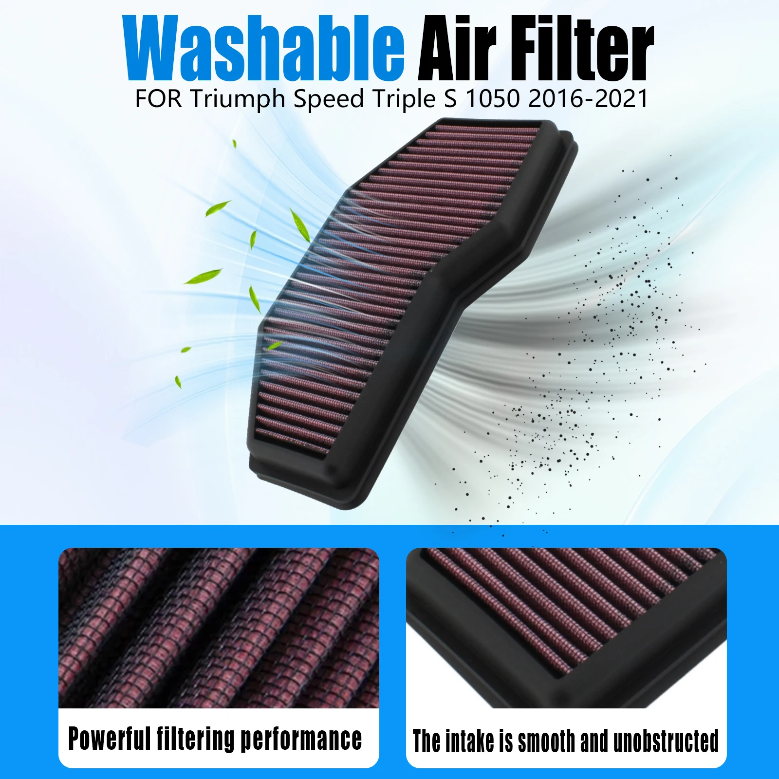 Motorcycle High Flow Rate Air Filte High Quality Accessories For Triumph Speed Triple 1050 675 RS1050 675S 675RS 2016-2021 1Pcs
Motorcycle High Flow Rate Air Filte High Quality Accessories For Triumph Speed Triple 1050 675 RS1050 675S 675RS 2016-2021 1Pcs