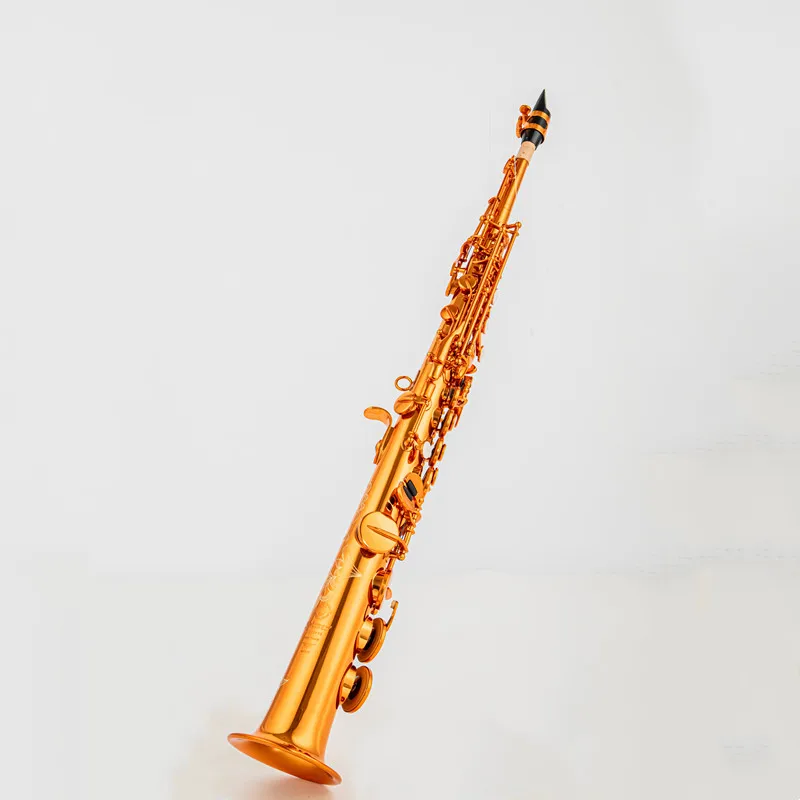 Made in France High Quality Soprano Saxophone B-flat Soprano Sax Mouthpiece Reeds Neck Coffee color
Made in France High Quality Soprano Saxophone B-flat Soprano Sax Mouthpiece Reeds Neck Coffee color