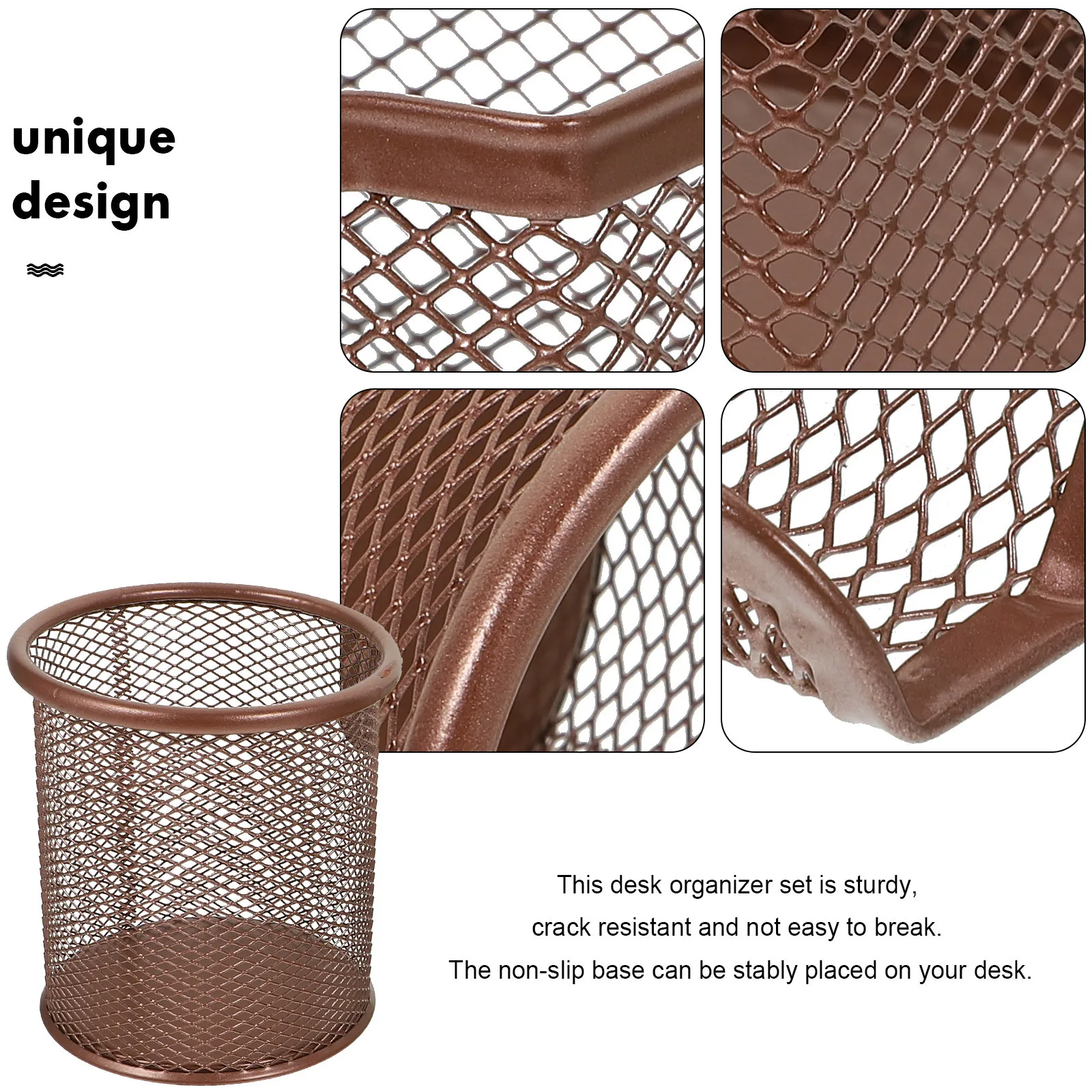 1 set 1 Set Office Desk Organizer Pencil Storage Bucket Note Paper Business Card Holder Large Capacity Non-Slip Metal Pen Holder
1 set 1 Set Office Desk Organizer Pencil Storage Bucket Note Paper Business Card Holder Large Capacity Non-Slip Metal Pen Holder