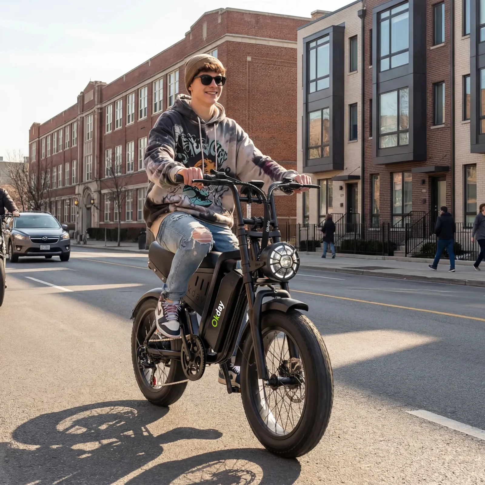 749W Retro Electric Bike for Adults 30 MPH Up to 55 Miles Range 48V 15Ah Removable Battery 20" x 4.0" Fat Tires 7-Speed E-Bike for City Commuting & Off-Road Riding
749W Retro Electric Bike for Adults 30 MPH Up to 55 Miles Range 48V 15Ah Removable Battery 20" x 4.0" Fat Tires 7-Speed E-Bike for City Commuting & Off-Road Riding