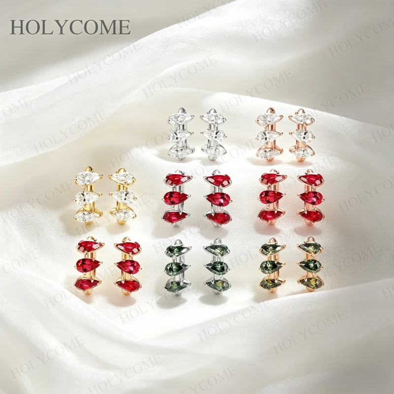 2.1CT Lab Grown Ruby Hoop Earrings for Women Pear Cut Moissanite VVS1 For Women Wedding Engagement Christmas Jewelry Gifts
2.1CT Lab Grown Ruby Hoop Earrings for Women Pear Cut Moissanite VVS1 For Women Wedding Engagement Christmas Jewelry Gifts