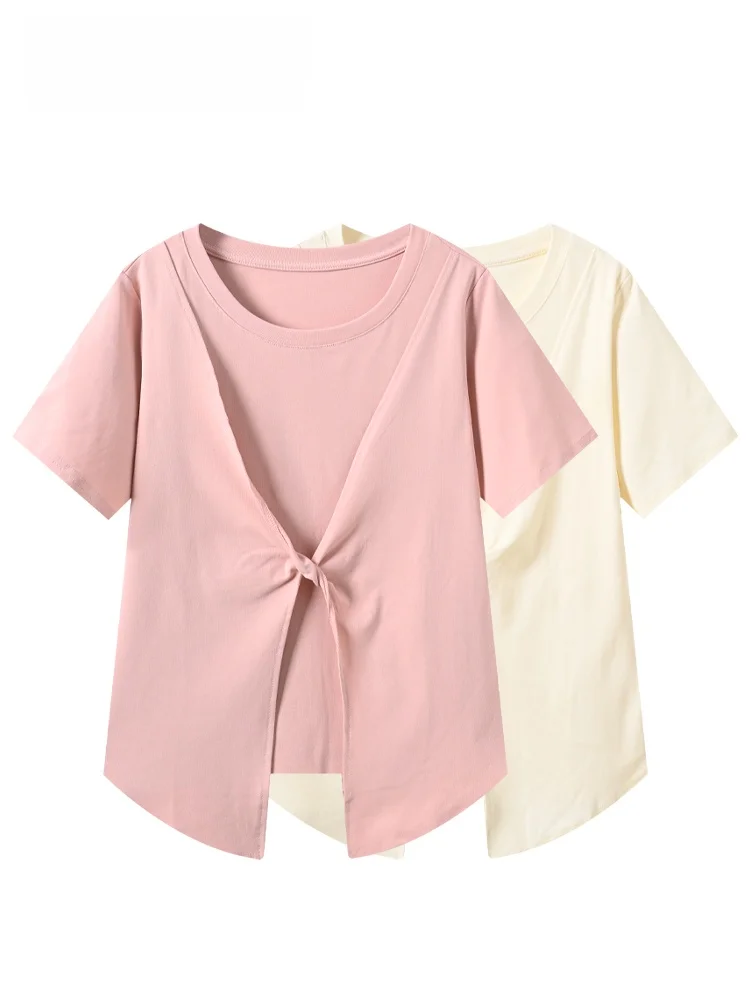 Summer New Style Women's Short Sleeve T-Shirt plus Size Fashion Design Splice Slimming Shoulder Top Cotton Polyester Blend
Summer New Style Women's Short Sleeve T-Shirt plus Size Fashion Design Splice Slimming Shoulder Top Cotton Polyester Blend