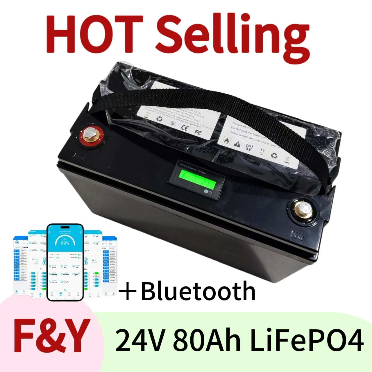 F&Y 24V 60Ah 80Ah lithium battery pack with power BMS for Golf Car 2kw ,3kw, 5kw vehicles
F&Y 24V 60Ah 80Ah lithium battery pack with power BMS for Golf Car 2kw ,3kw, 5kw vehicles