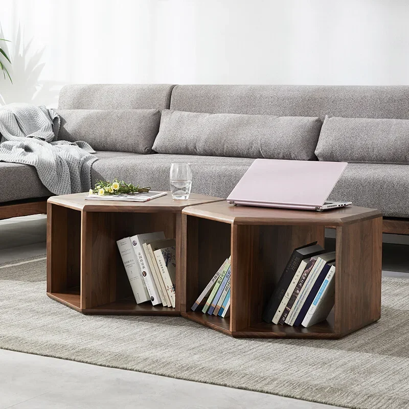 The coffee table is all solid wood, hexagonal, large coffee table, corner, a few North American black walnut living room furnitu
The coffee table is all solid wood, hexagonal, large coffee table, corner, a few North American black walnut living room furnitu