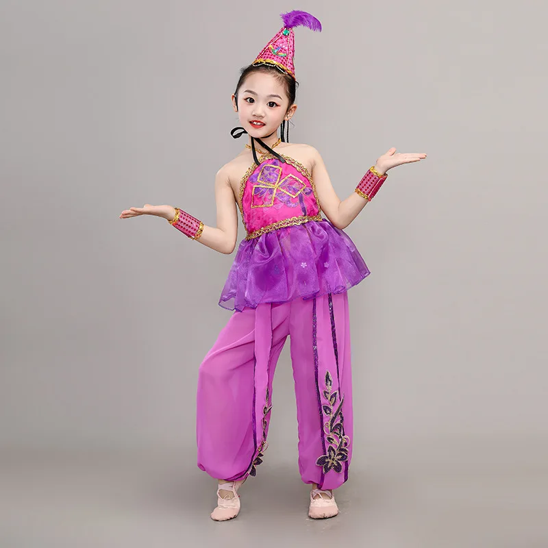 Chinese Ethnic Dance Children's Performance Costumes, Drum Doll Performance Costumes, Xinjiang Uyghur Waist Drum Performance
Chinese Ethnic Dance Children's Performance Costumes, Drum Doll Performance Costumes, Xinjiang Uyghur Waist Drum Performance