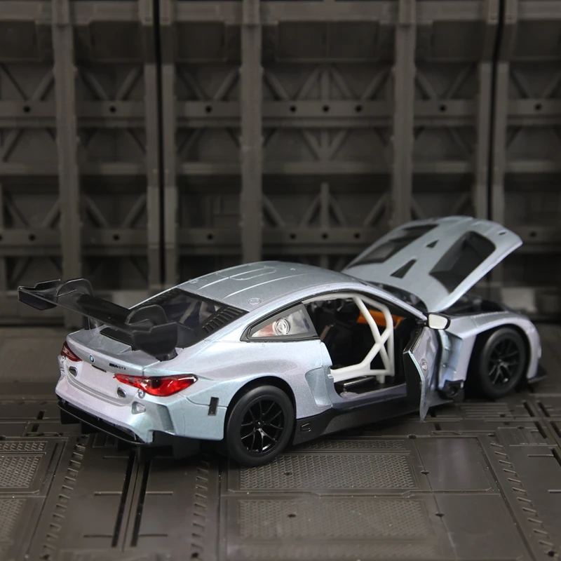 CCA 1:24 simulation BMW M4 GT3 alloy rally car model car has sound and lighting doors on both sides that can be opened,
CCA 1:24 simulation BMW M4 GT3 alloy rally car model car has sound and lighting doors on both sides that can be opened,