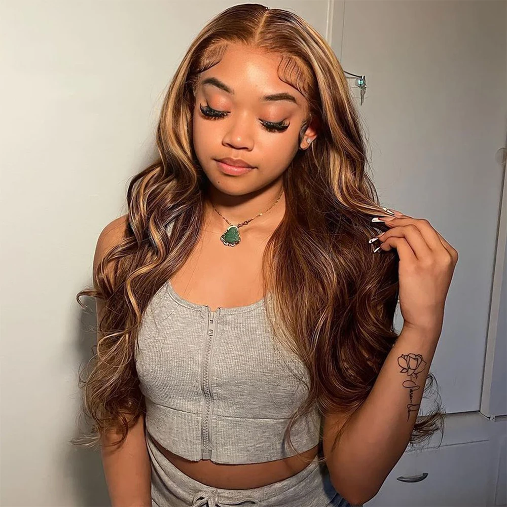 Glueless Highlight Body Wave Wig Human Hair Lace Wigs P4/27 Easy to Wear 13x4 Brazilian Body Wave Lace Frontal Human Hair Wig
Glueless Highlight Body Wave Wig Human Hair Lace Wigs P4/27 Easy to Wear 13x4 Brazilian Body Wave Lace Frontal Human Hair Wig