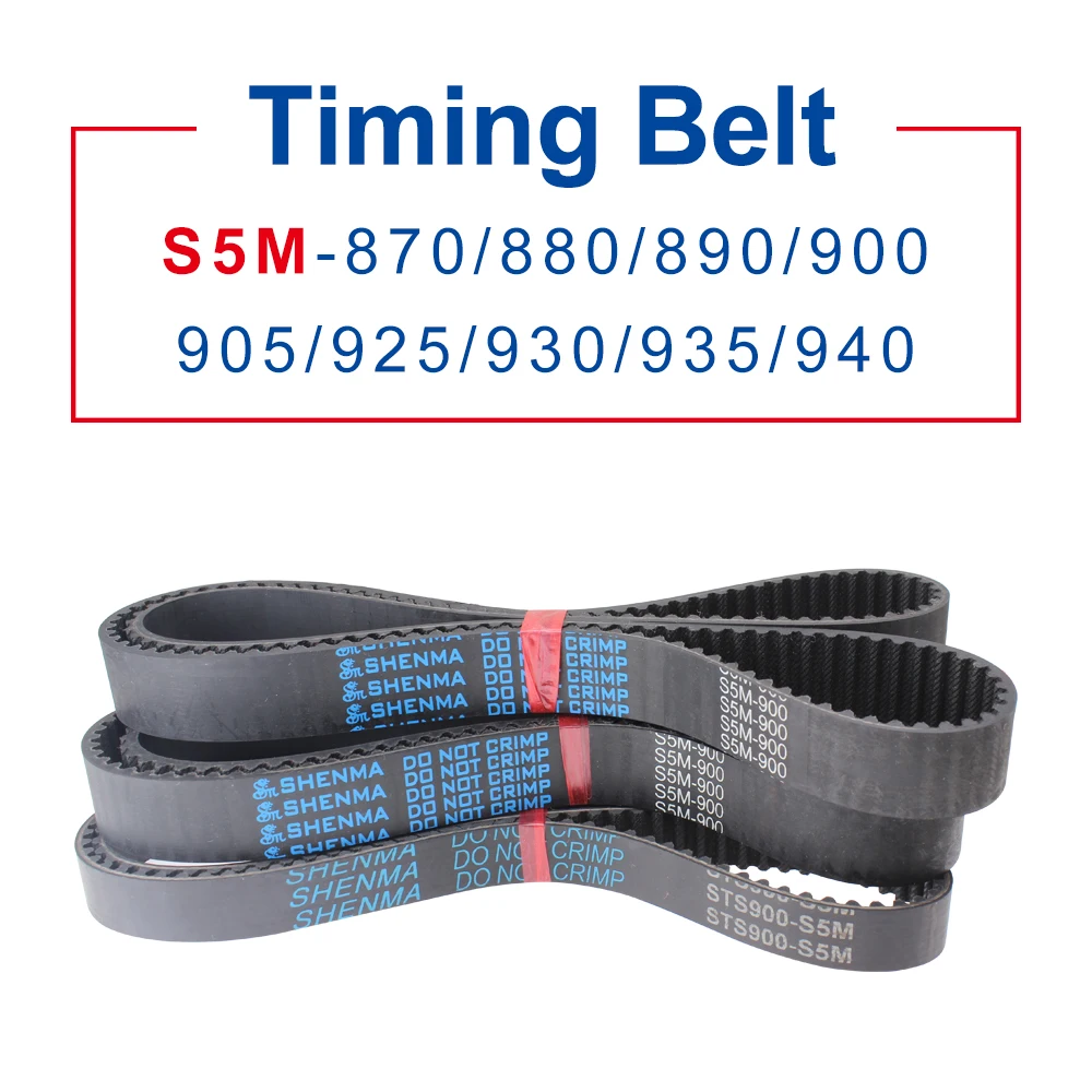 Rubber Belt S5M-870/880/890/900/905/925/930/935/940 Circular Teeth Belt Width 10/15/20/25/30 mm Teeth Pitch 5 mm For 5M Pulley
Rubber Belt S5M-870/880/890/900/905/925/930/935/940 Circular Teeth Belt Width 10/15/20/25/30 mm Teeth Pitch 5 mm For 5M Pulley