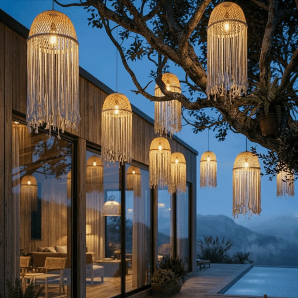 Vintage Waterproof Rope Lantern Vintage Style Bamboo Woven Pendant Lamp Jellyfish Design Hanging Lamp Coffee Shop
Vintage Waterproof Rope Lantern Vintage Style Bamboo Woven Pendant Lamp Jellyfish Design Hanging Lamp Coffee Shop