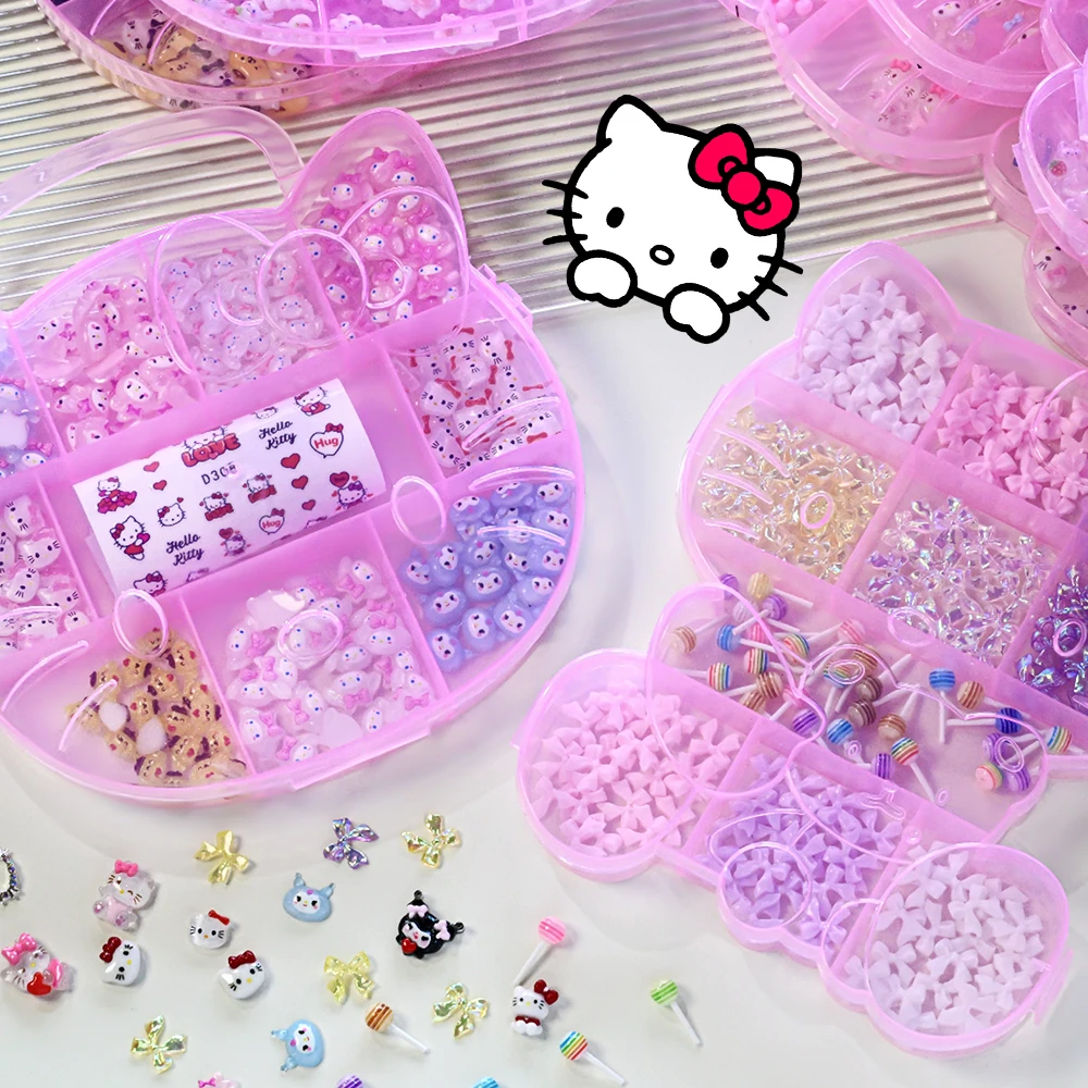 1Box Cute HelloKitty Bow Nail Art Rhinestone Charm Kit Pink Resin Kuromi/Melody/Kitty Nail Decoration Mix Cartoon Manicure Parts
1Box Cute HelloKitty Bow Nail Art Rhinestone Charm Kit Pink Resin Kuromi/Melody/Kitty Nail Decoration Mix Cartoon Manicure Parts