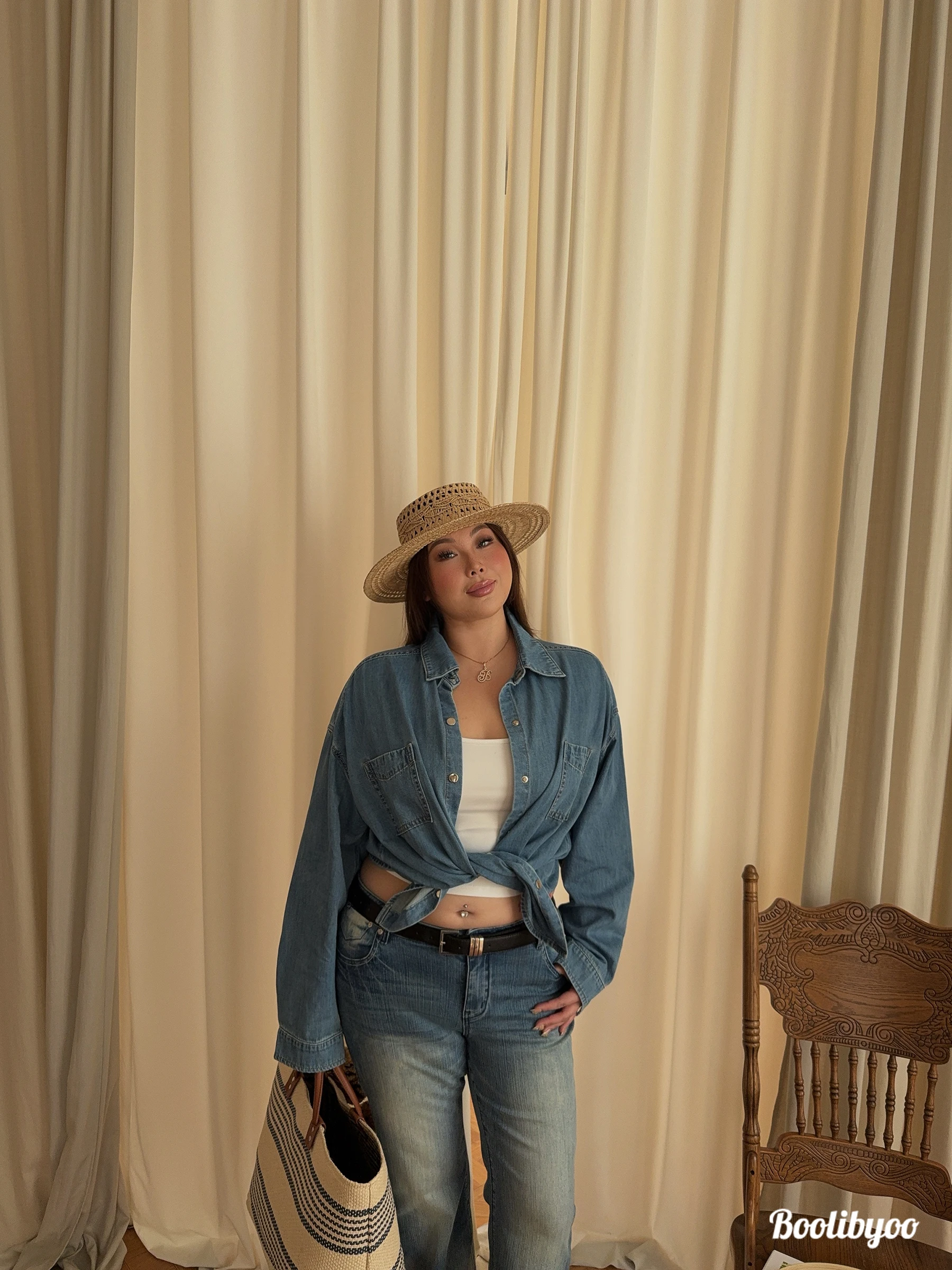 Boolibyoo Classic Washed Oversized American Retro Blue Jeans Shirt Lightweight Soft Loose Cotton Shirt for Commuting
Boolibyoo Classic Washed Oversized American Retro Blue Jeans Shirt Lightweight Soft Loose Cotton Shirt for Commuting