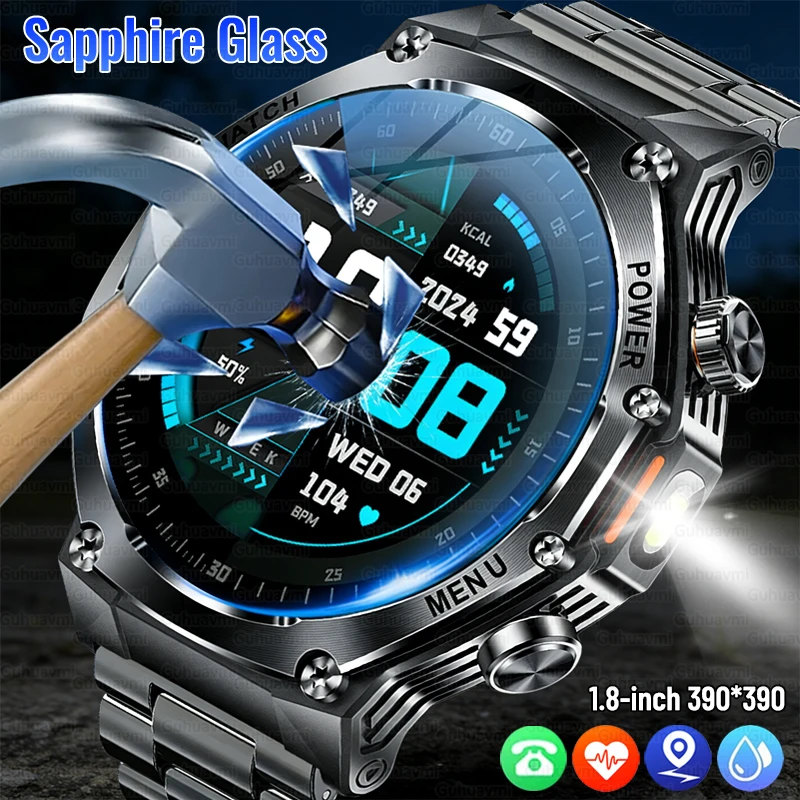 2026 New Military Outdoor Smart Watch 1.8'' AMOLED 800mAh Large Battery 5ATM Waterproof Voice Call Sports Men Fitness Bracelet
2026 New Military Outdoor Smart Watch 1.8'' AMOLED 800mAh Large Battery 5ATM Waterproof Voice Call Sports Men Fitness Bracelet