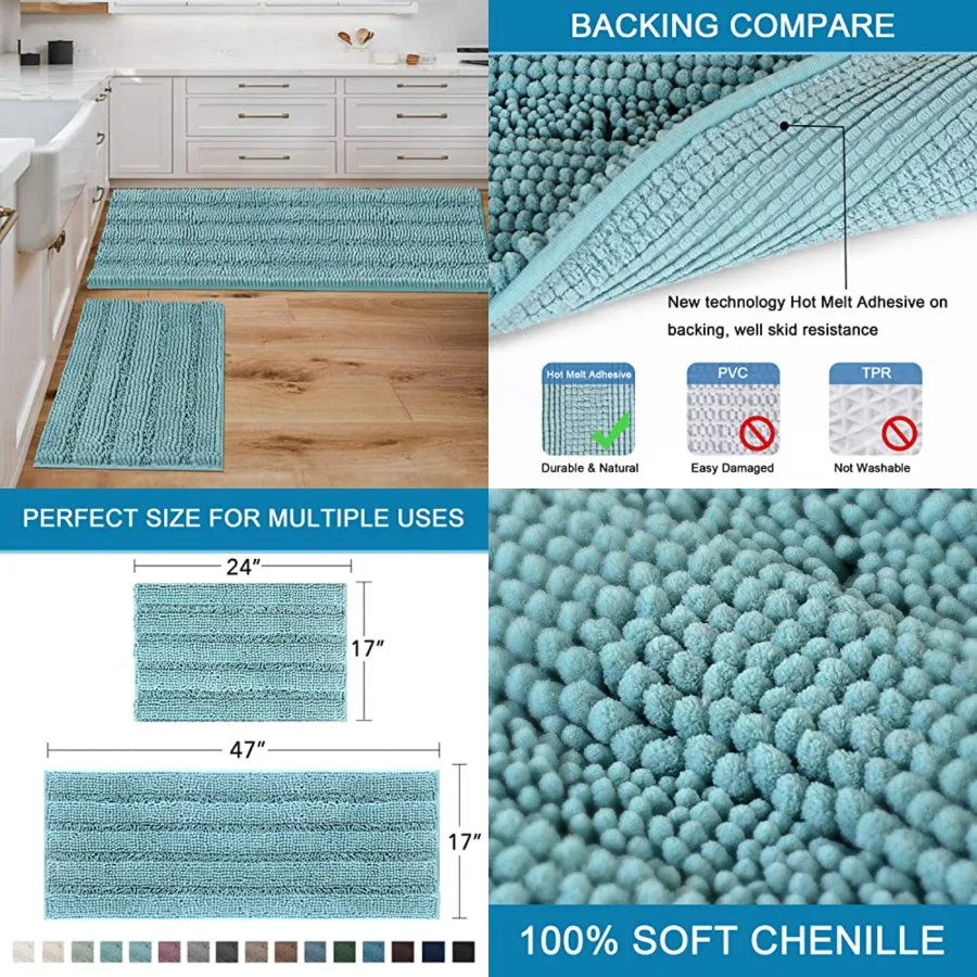 Bathroom Rugs Bath Mats Sets Super Absorbent Chenille Striped Bath Mats Non Skid Machine Wash Dry Rugs for Bathroom Floor Set o
Bathroom Rugs Bath Mats Sets Super Absorbent Chenille Striped Bath Mats Non Skid Machine Wash Dry Rugs for Bathroom Floor Set o