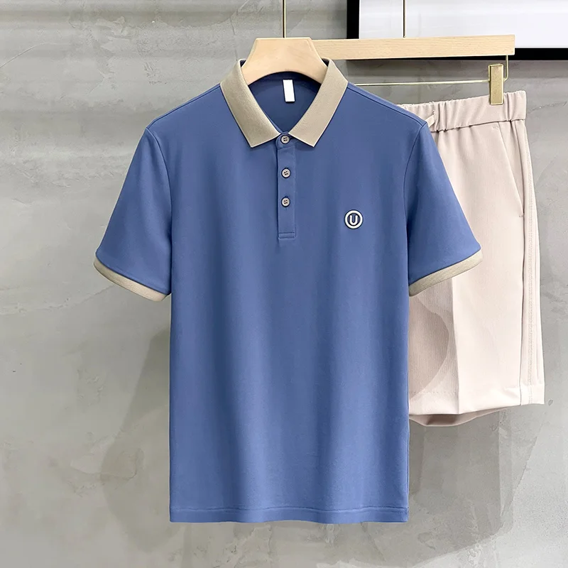 Color Contrast Men's Polo Summer High Quality Button Brand Embroidery Cotton Comfortable Business Short Sleeve Polo Shirt Tops
Color Contrast Men's Polo Summer High Quality Button Brand Embroidery Cotton Comfortable Business Short Sleeve Polo Shirt Tops