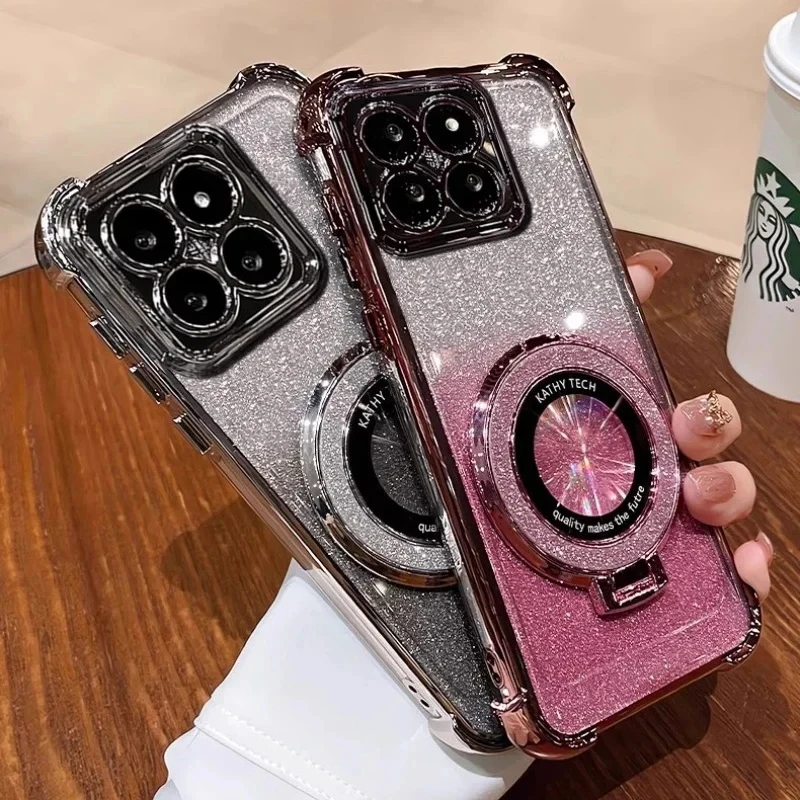 For Xiaomi 14T Pro Case Luxury with bracket Glitter Holder Plating Silicone AirBag Shockproof Bumper Phone Back Cover
For Xiaomi 14T Pro Case Luxury with bracket Glitter Holder Plating Silicone AirBag Shockproof Bumper Phone Back Cover