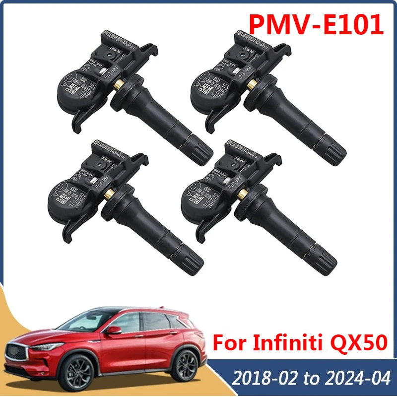 PMV-E101 40700-6LB0A For Infiniti QX50 2018-2024 Tire Pressure Monitor System Sensor 4PCS TPMS 433MHZ FOR Nissan Titan 2014-2016
PMV-E101 40700-6LB0A For Infiniti QX50 2018-2024 Tire Pressure Monitor System Sensor 4PCS TPMS 433MHZ FOR Nissan Titan 2014-2016