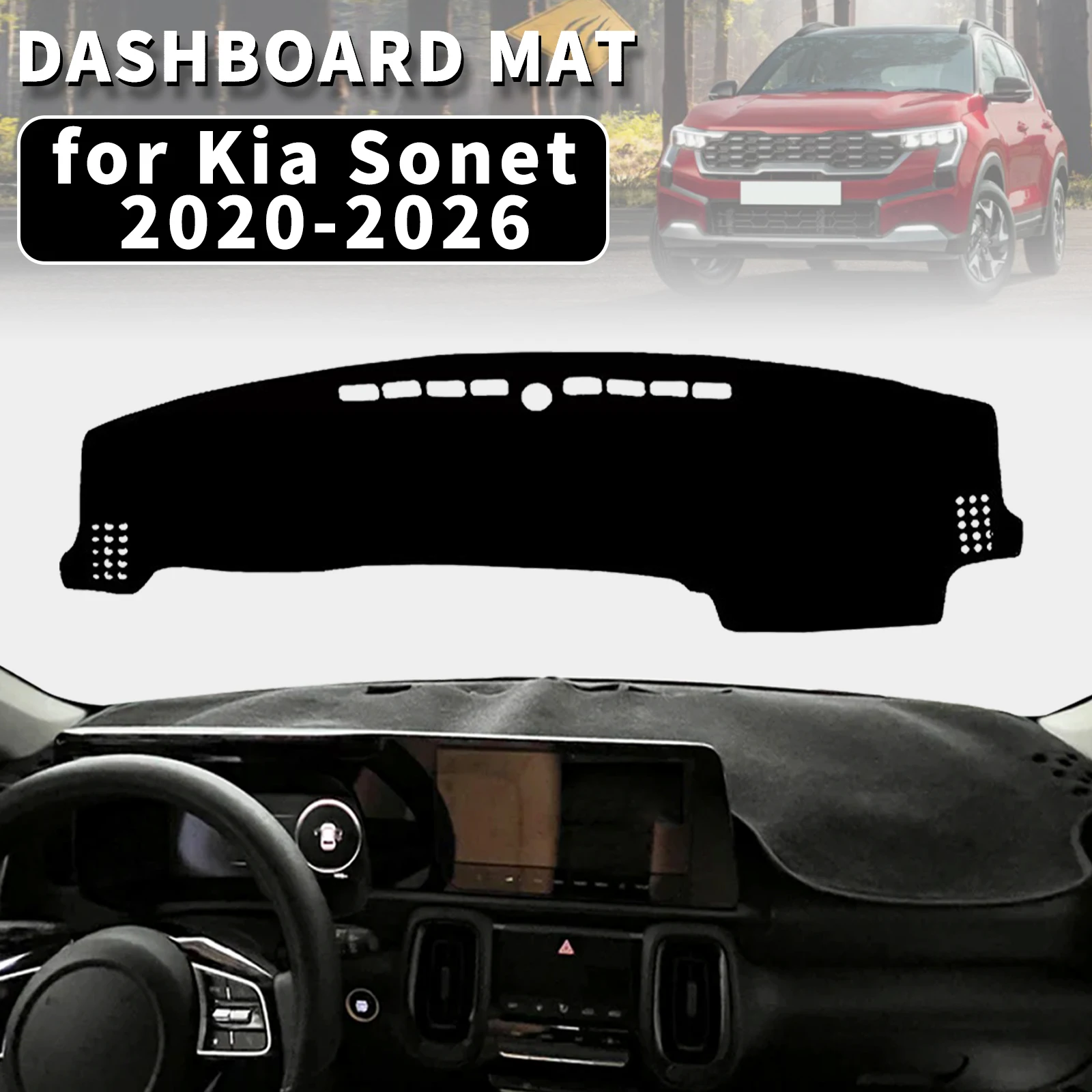 fit for Kia Sonet 2026 2025-2020 Dashmat Dashboard Cover Dash Mat Anti-UV Sun Shade Carpet Pad Car Styling Accessories Protector
fit for Kia Sonet 2026 2025-2020 Dashmat Dashboard Cover Dash Mat Anti-UV Sun Shade Carpet Pad Car Styling Accessories Protector