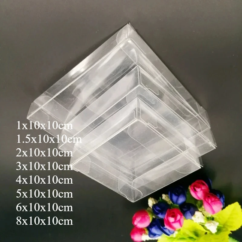 100pcs Ax10x10 Small Wedding Plastic Box Clear Transparent PVC Gift Box Christmas Packaging for Jewelry Storage Boxs Candy Gifts
100pcs Ax10x10 Small Wedding Plastic Box Clear Transparent PVC Gift Box Christmas Packaging for Jewelry Storage Boxs Candy Gifts