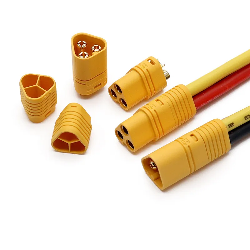 MT60-M plug model aircraft connector three-phase three-pole cable connector MT60-F motor ESC docking plug
MT60-M plug model aircraft connector three-phase three-pole cable connector MT60-F motor ESC docking plug