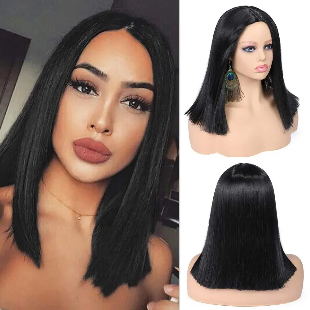 Short Straight Bob Wigs Black Short Wig Middle Part Synthetic Wigs Shoulder Length Daily Cosplay Party Wigs for Women
Short Straight Bob Wigs Black Short Wig Middle Part Synthetic Wigs Shoulder Length Daily Cosplay Party Wigs for Women