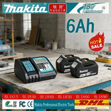 Оригинальный аккумулятор Makita BL1860 6 Ач 18 В Li-ion для электроинструментов, замена LXT BL1850 BL1840 для шуруповерта 18 В с BMS
Оригинальный аккумулятор Makita BL1860 6 Ач 18 В Li-ion для электроинструментов, замена LXT BL1850 BL1840 для шуруповерта 18 В с BMS