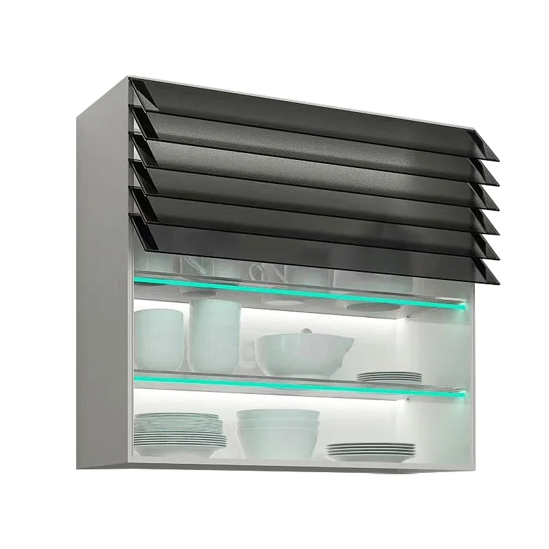 Electric Future Blinds Upturn Glass Door Cabinet Kitchen Wall-mounted Shelf Smart Touch Lifting Cabinet
Electric Future Blinds Upturn Glass Door Cabinet Kitchen Wall-mounted Shelf Smart Touch Lifting Cabinet