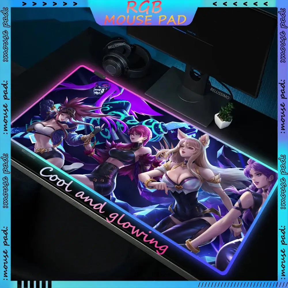 RGB League of Legends Anime MousePad Game Large Gaming Accessories LED Game Keyboard Pad XXL Desk mat Luminous Rubber Mouse Pad
RGB League of Legends Anime MousePad Game Large Gaming Accessories LED Game Keyboard Pad XXL Desk mat Luminous Rubber Mouse Pad