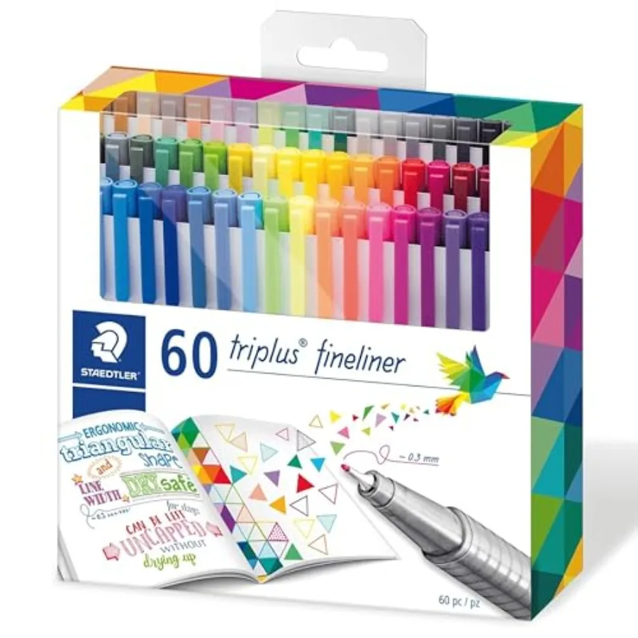 triplus Fineliner FeltTip Pen Set: pcs 0.mm Assorted WaterBase Ink Ergonomic Triangular Shape Coloring Writing Journaling and D
triplus Fineliner FeltTip Pen Set: pcs 0.mm Assorted WaterBase Ink Ergonomic Triangular Shape Coloring Writing Journaling and D