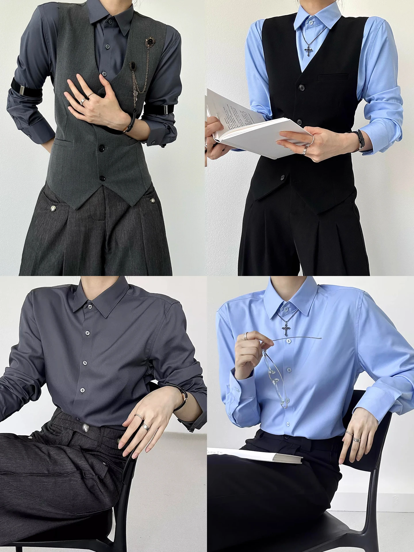Blue Long Sleeve Cos Shirt Men Women Standard Fit Polyester Cotton Blend Breathable Youthful Drapey Neutral Style School Outd...
Blue Long Sleeve Cos Shirt Men Women Standard Fit Polyester Cotton Blend Breathable Youthful Drapey Neutral Style School Outd...