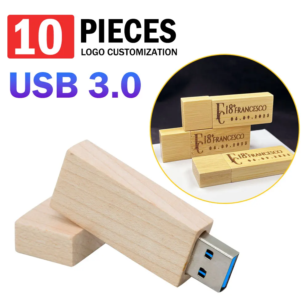 10PCS LOT Wooden Box USB 3.0 Flash Drives 128GB Free Custom Logo Pen Drive 64GB High Speed Memory Stick 32GB 16GB 8GB 4GB
10PCS LOT Wooden Box USB 3.0 Flash Drives 128GB Free Custom Logo Pen Drive 64GB High Speed Memory Stick 32GB 16GB 8GB 4GB