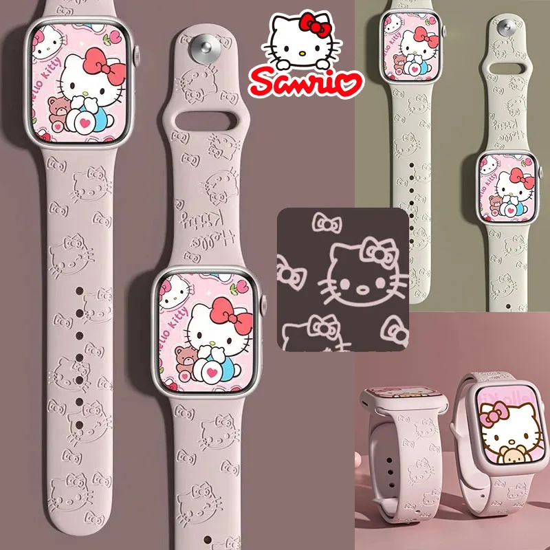Ремешок Hello Kitty Sanrio для Apple Watch Band 45 мм 44 мм 42 мм 41 мм 38 мм 49 мм 40 мм Силиконовый браслет с гравировкой Iwatch 8 Ultra 7 Se
Ремешок Hello Kitty Sanrio для Apple Watch Band 45 мм 44 мм 42 мм 41 мм 38 мм 49 мм 40 мм Силиконовый браслет с гравировкой Iwatch 8 Ultra 7 Se
