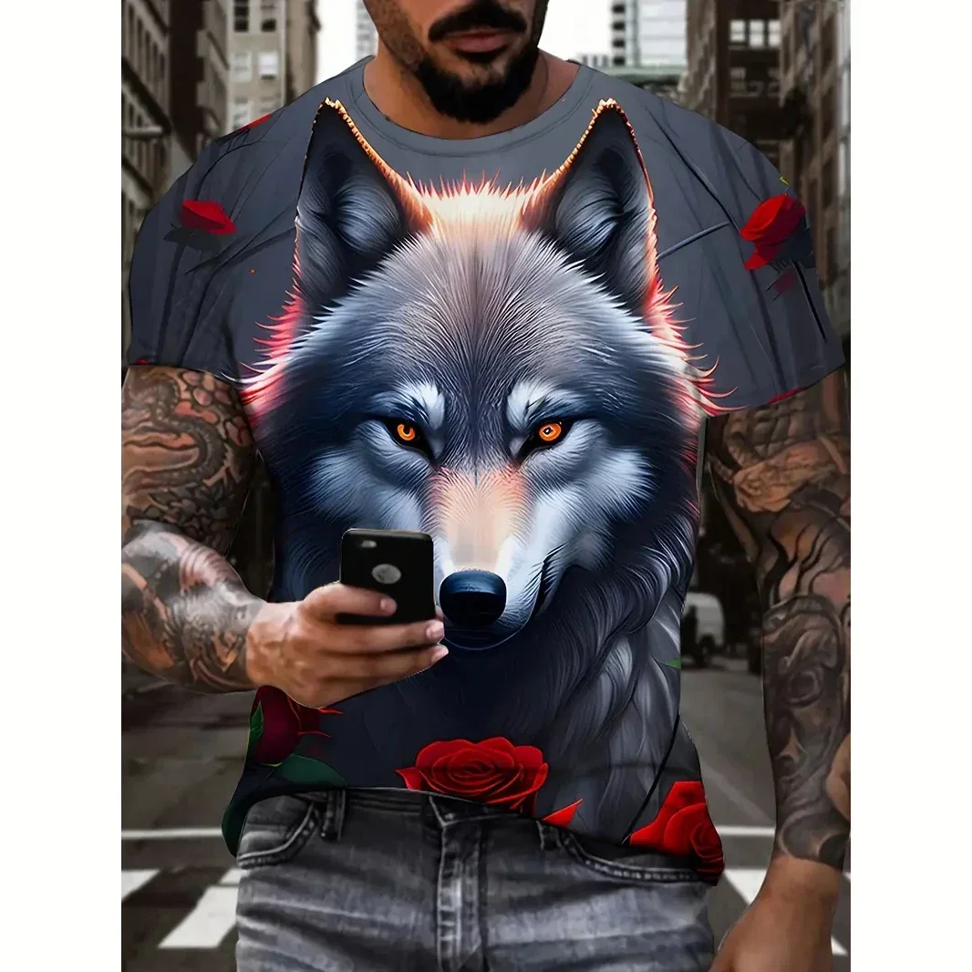 3D Red Rose Wolf Head Print T Shirt For Men Fashion Casual O-neck Short Sleeve Tops Summer Hot Sale Oversized Short Sleeve Tees
3D Red Rose Wolf Head Print T Shirt For Men Fashion Casual O-neck Short Sleeve Tops Summer Hot Sale Oversized Short Sleeve Tees