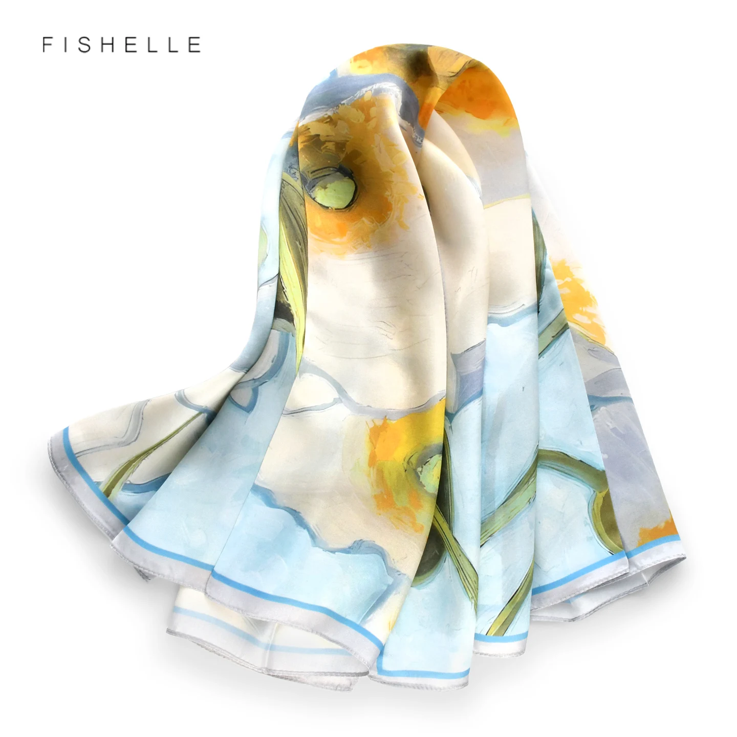 Blue Floral 100% Silk Scarf Bandana Hijab Shawl Square Head Scarves 90X90 Luxury Gift Women Wrap Lady Accessories Neckerchief
Blue Floral 100% Silk Scarf Bandana Hijab Shawl Square Head Scarves 90X90 Luxury Gift Women Wrap Lady Accessories Neckerchief