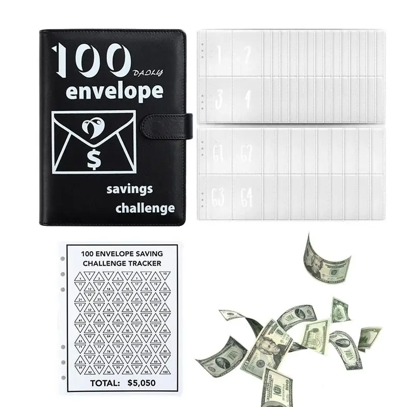 Папка-органайзер А5 для сбережения денег, 100 конвертов
Папка-органайзер А5 для сбережения денег, 100 конвертов