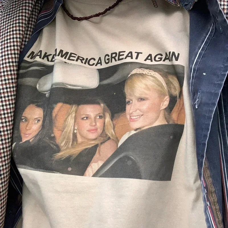 Новая стильная футболка Britney make America great again, модные футболки, Летние повседневные топы unsiex, смешные футболки для поездок, уличная одежда
Новая стильная футболка Britney make America great again, модные футболки, Летние повседневные топы unsiex, смешные футболки для поездок, уличная одежда